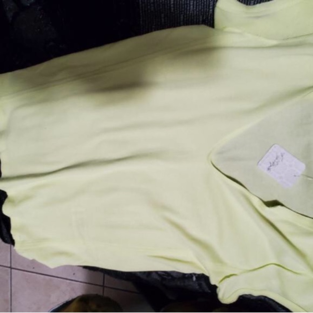 womens Free People short sleeve shirts yellow close to bright green brand new